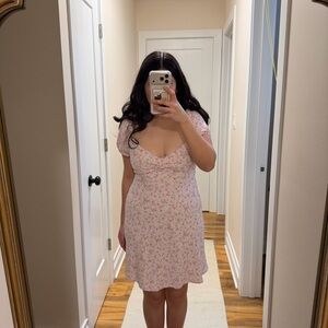 No Boundaries Pink Floral Mini Dress